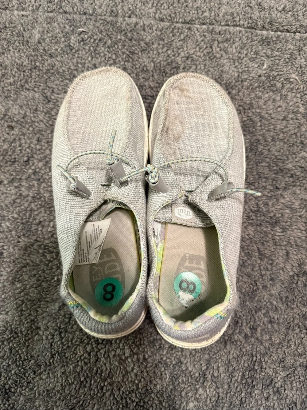 Hey Dude Women’s Light Gray Casual Slip-On Shoes